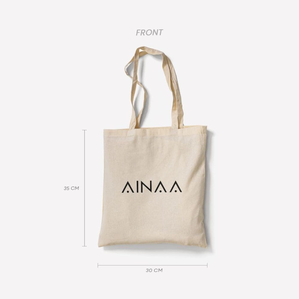 ainaa tote bag front black web